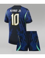 Brasilia Neymar Jr #10 Vieraspaita Lasten MM-kisat 2026 Lyhythihainen (+ shortsit)